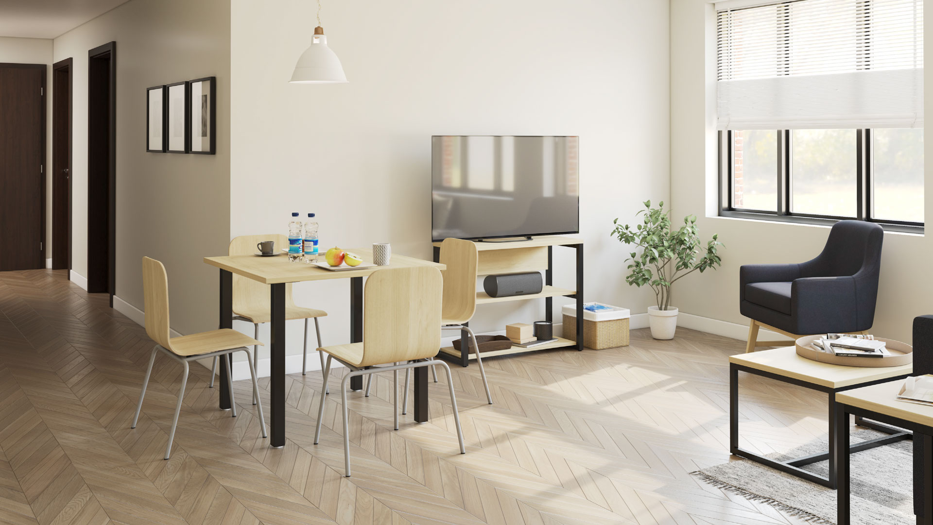 Student housing — family living room