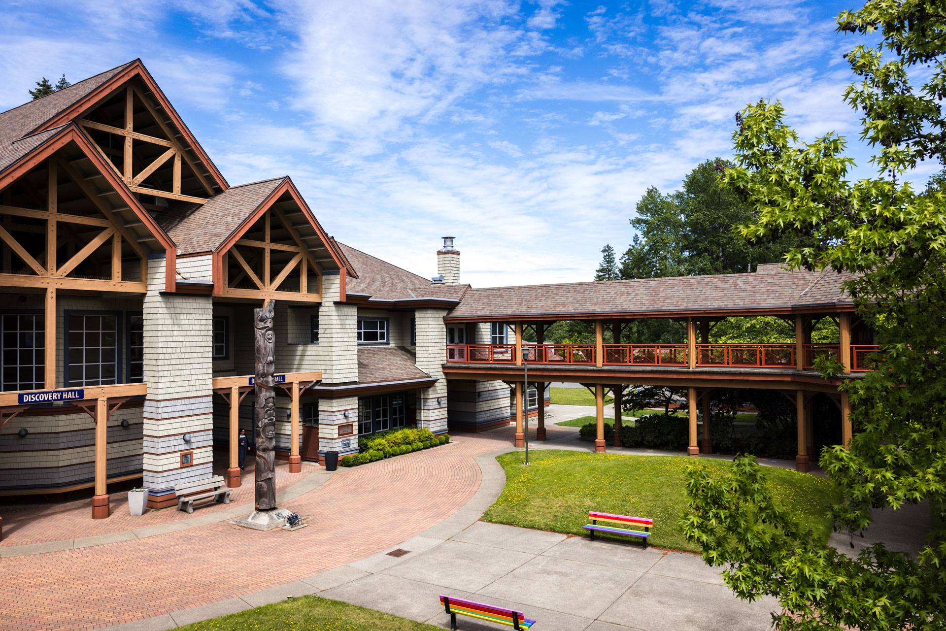 Comox Valley Campus exterior view of Discovery Building