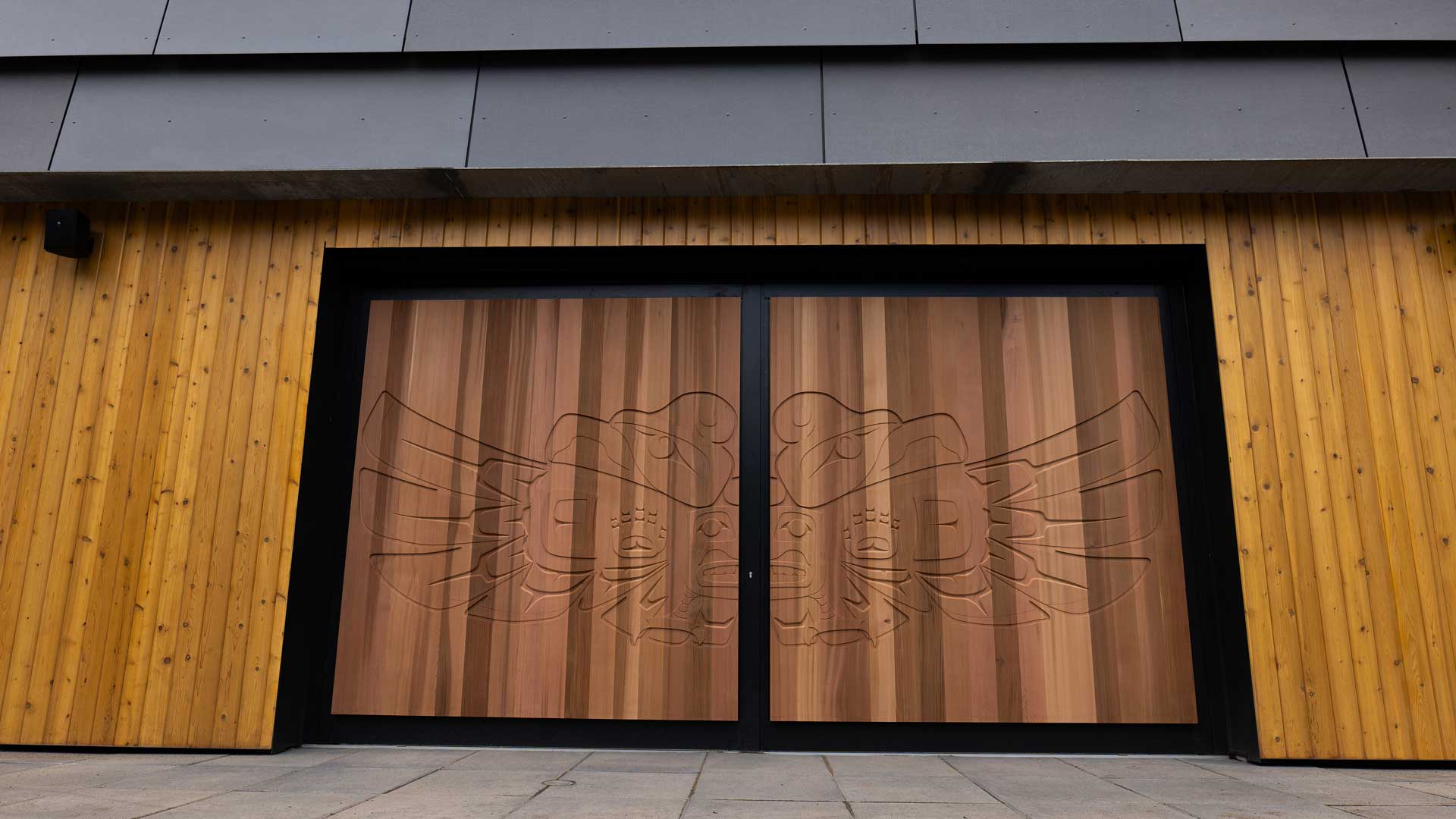 Detail of doors to qatᶿɛnxʷɛgəs