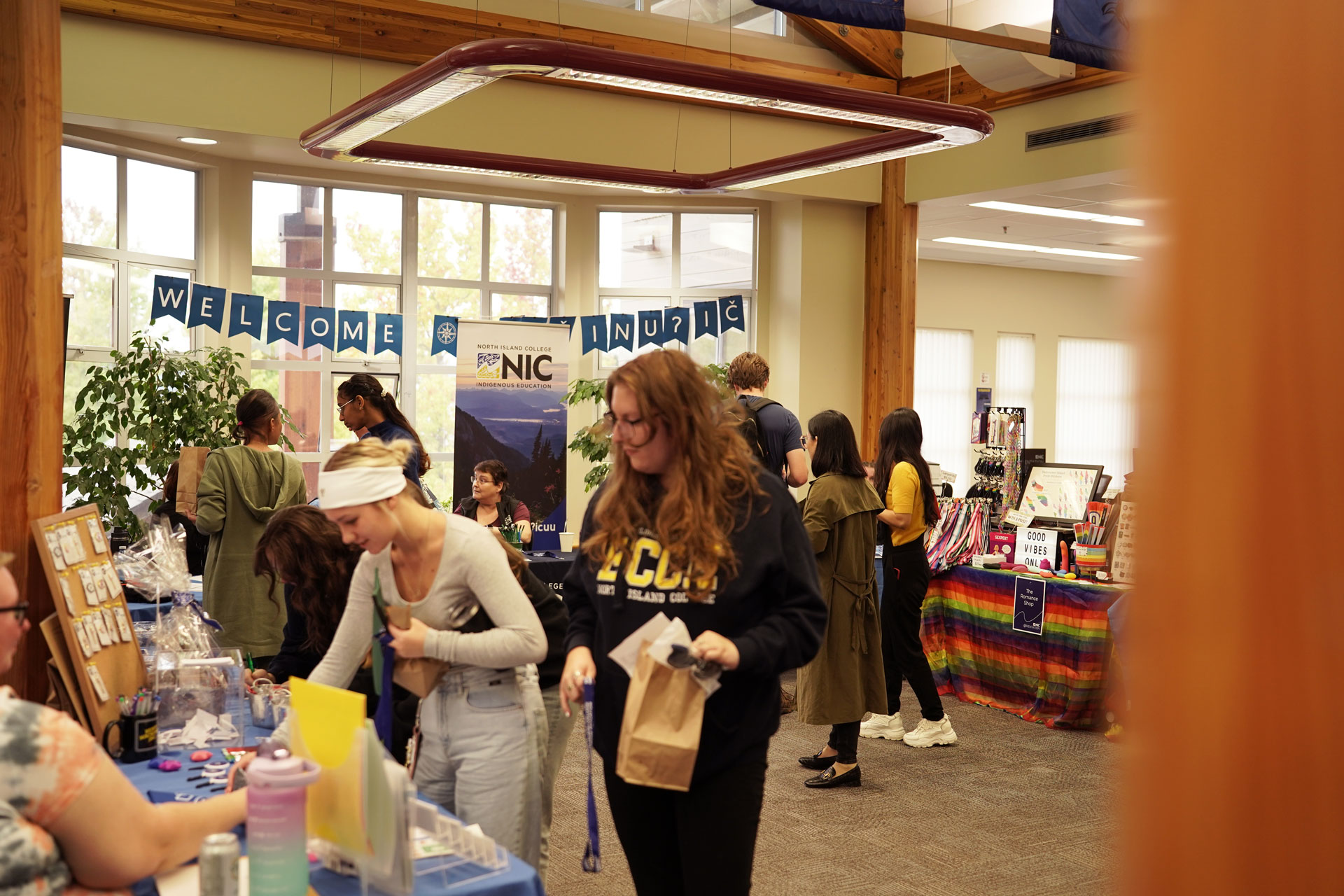 students at Port Alberni library and learning commons