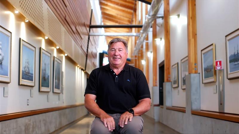 Bert Heeringa sits in NIC's new trades building