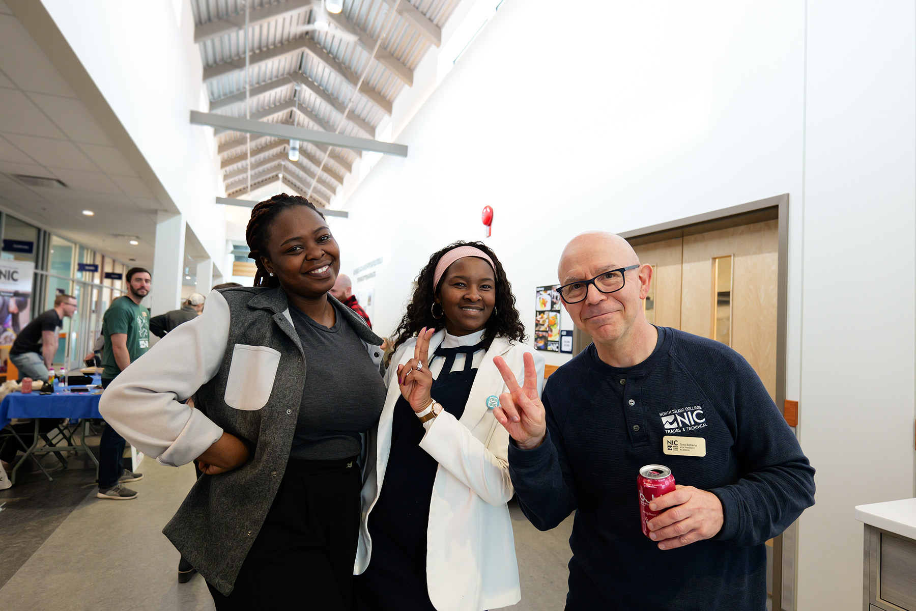 NIC students visits pose for a photo during Campbell River NIC Fest